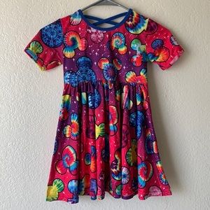 Girls Mickey Tie Dye Twirl Dress